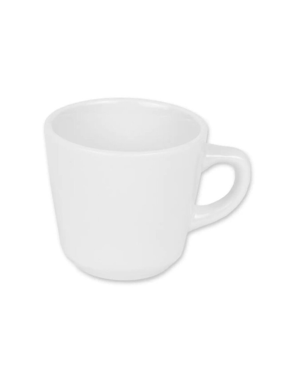Tea Cup Mugs Set of 4 White Ceramic 7 oz